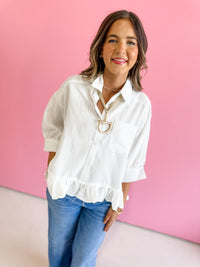 Sweet Ease Button Up Top