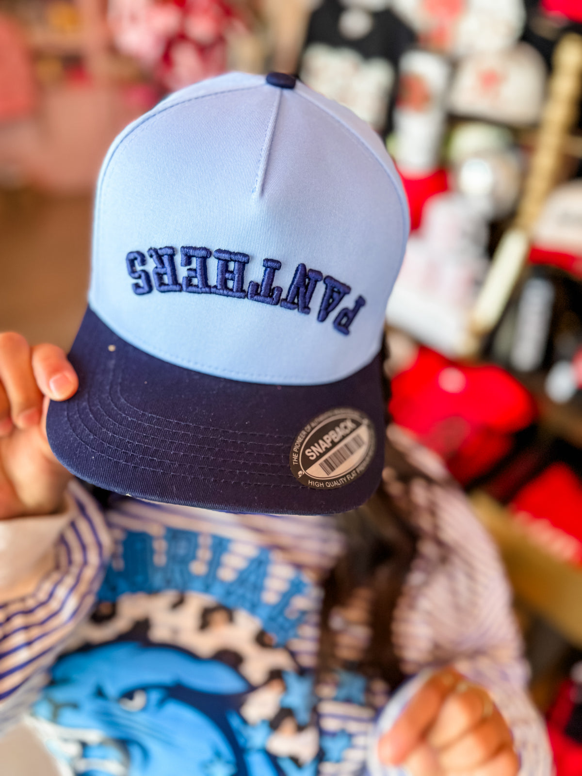 Upside down Panthers hat