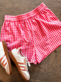 On the go Gingham shorts