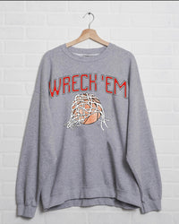 Texas Tech Basketball fling puff thrifted sweatshirt