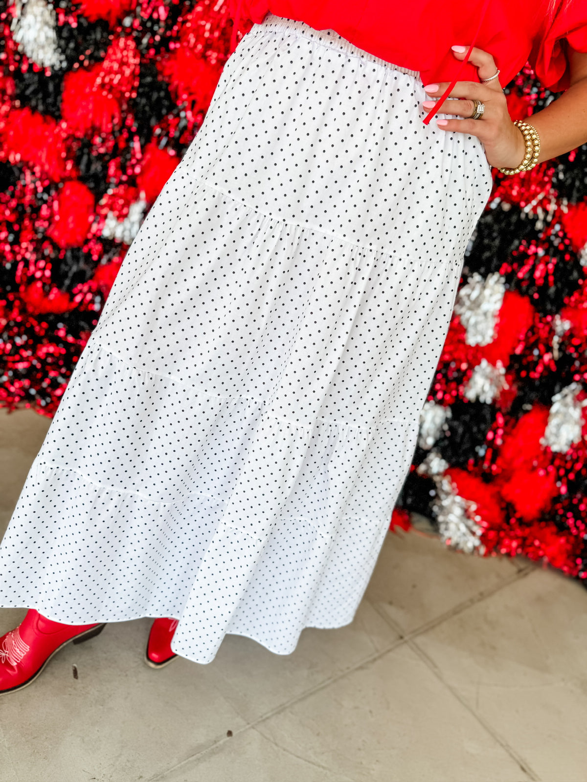 Yasmin Maxi Polka Dot Skirt