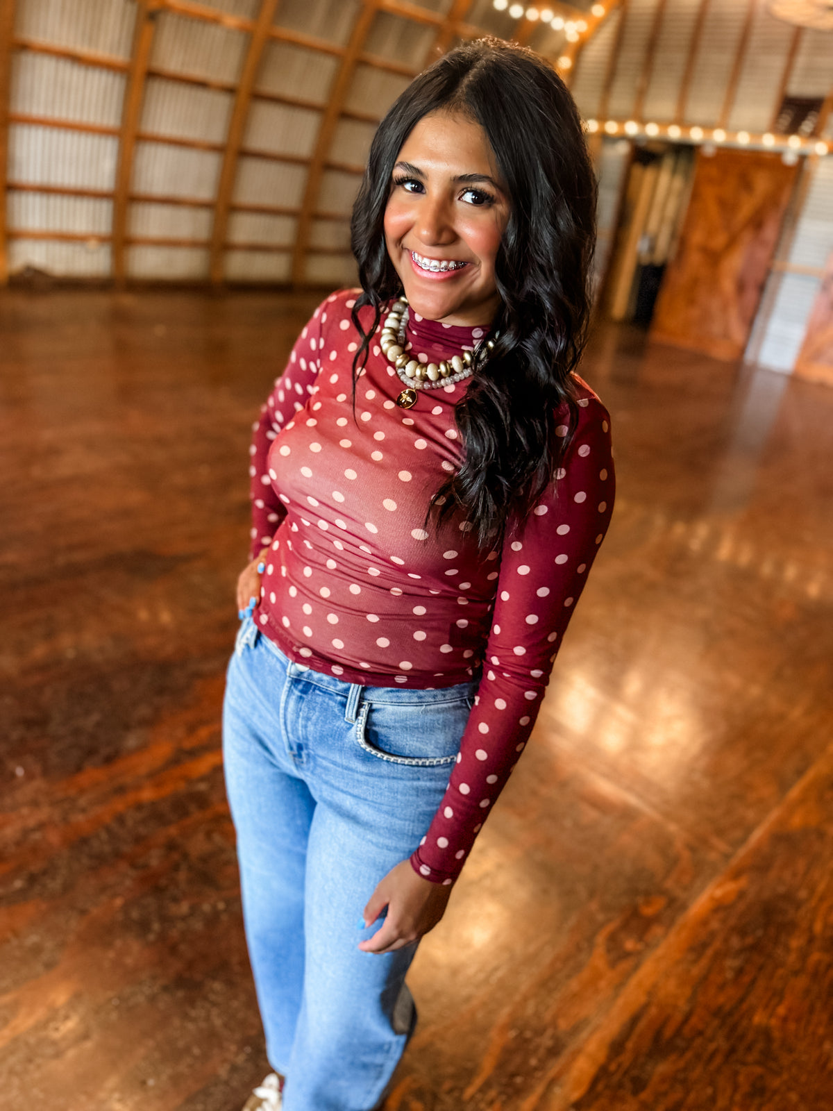 Dotted Dreams Mesh Top