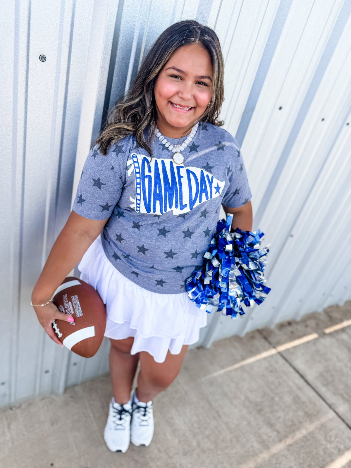 Gameday Glitter Banner Tee
