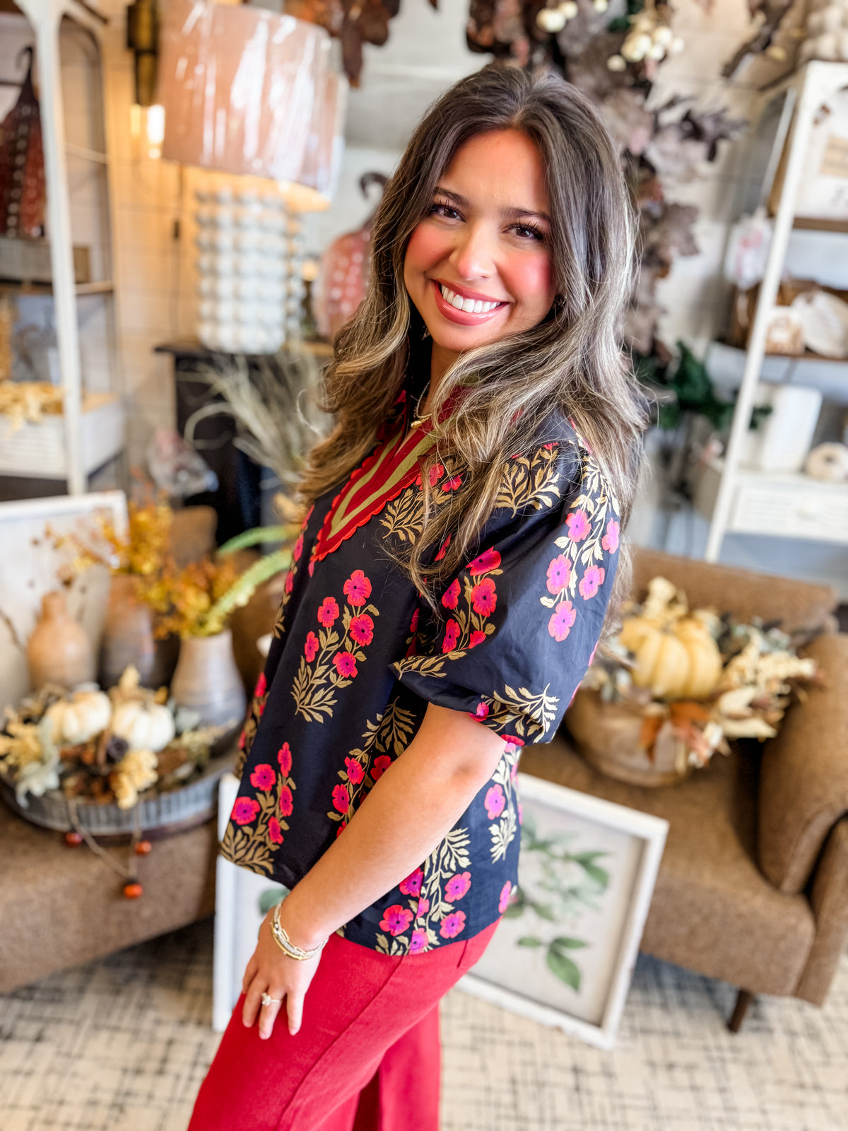 Midnight Floral Top