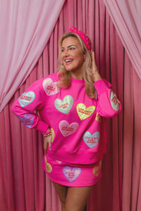 Pink Candy Heart Sweatshirt