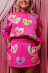 Pink Candy Heart Skort