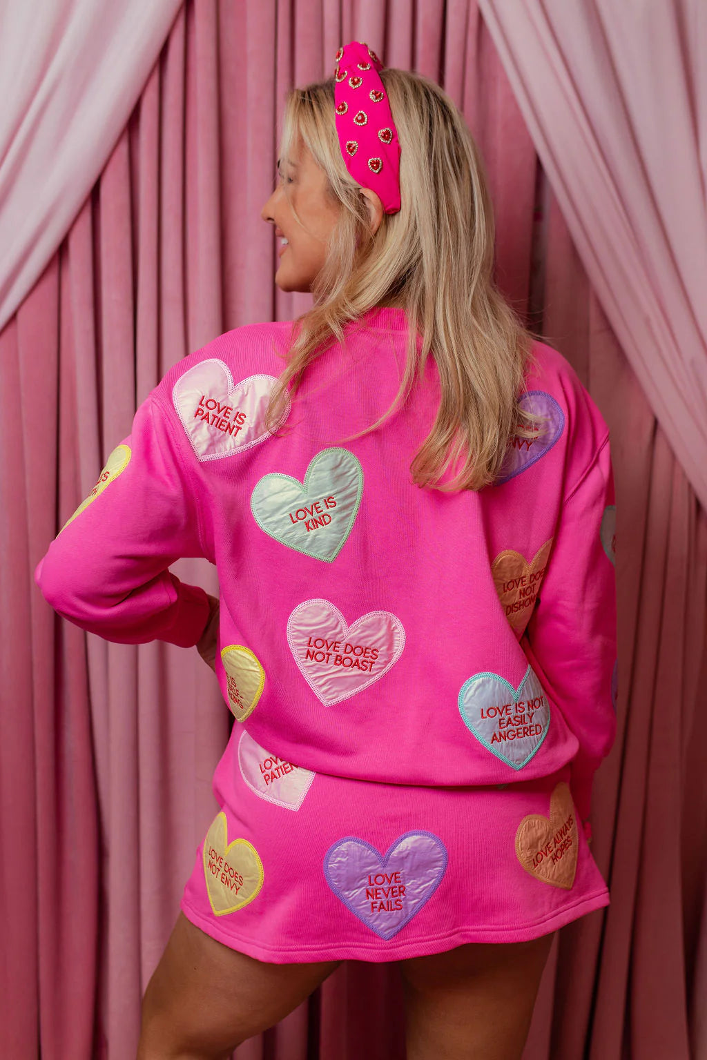 Pink Candy Heart Sweatshirt