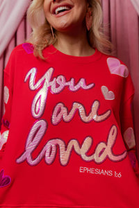 You Are Loved Red Sweatshirt