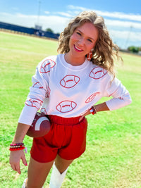 Red Football Sweater