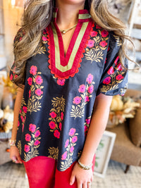 Midnight Floral Top