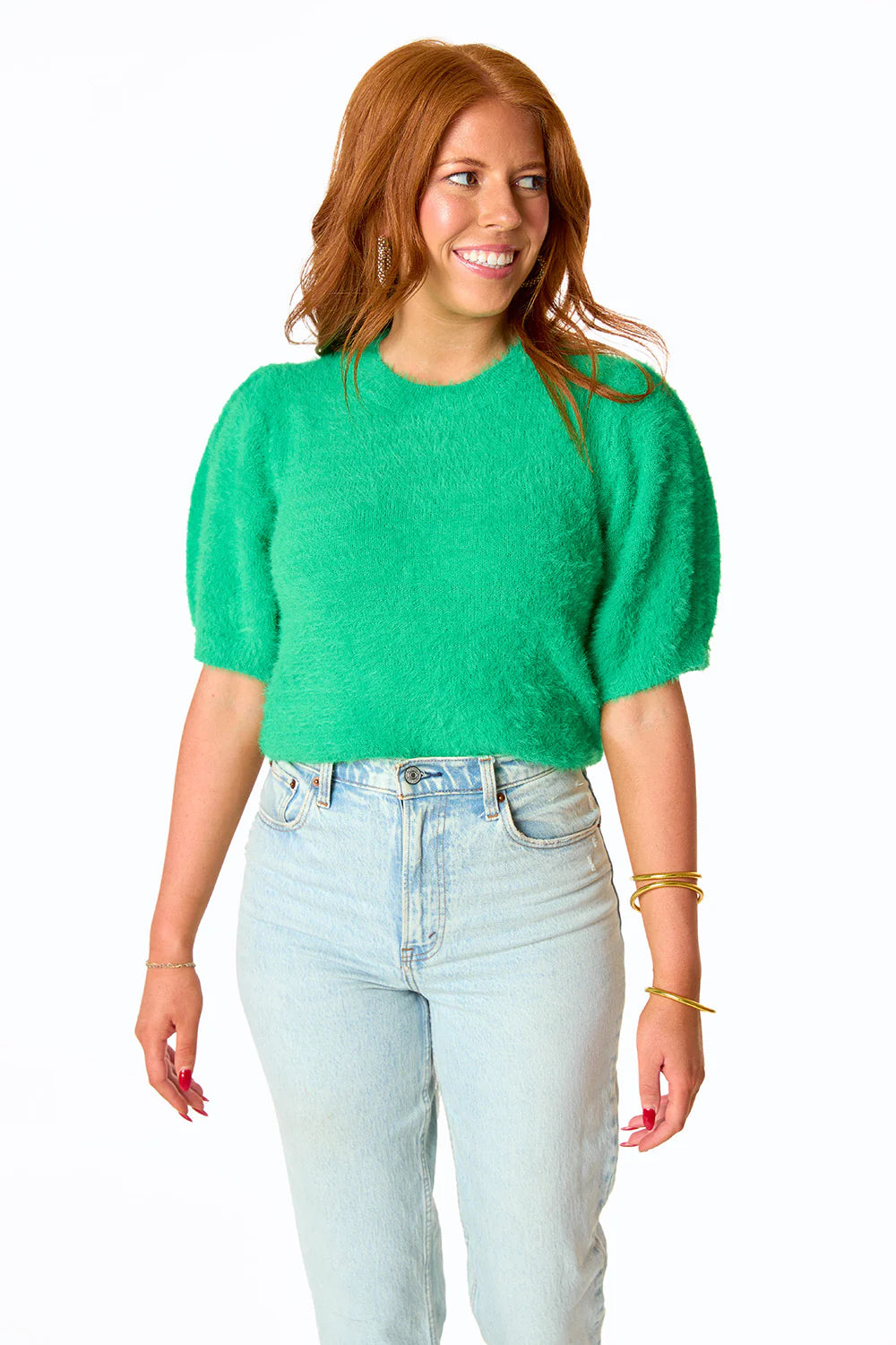 Macy Crop Sweater- Kiwi