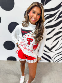 Texas Tech Varsity Patch Mock Neck Sweatshirt