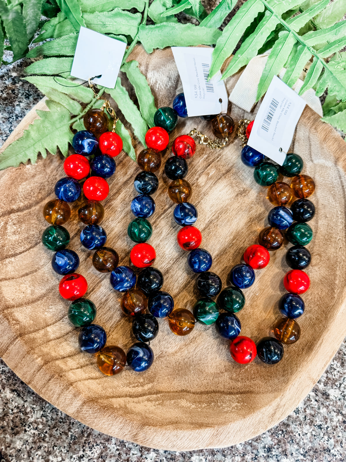 Color me cozy beaded necklace