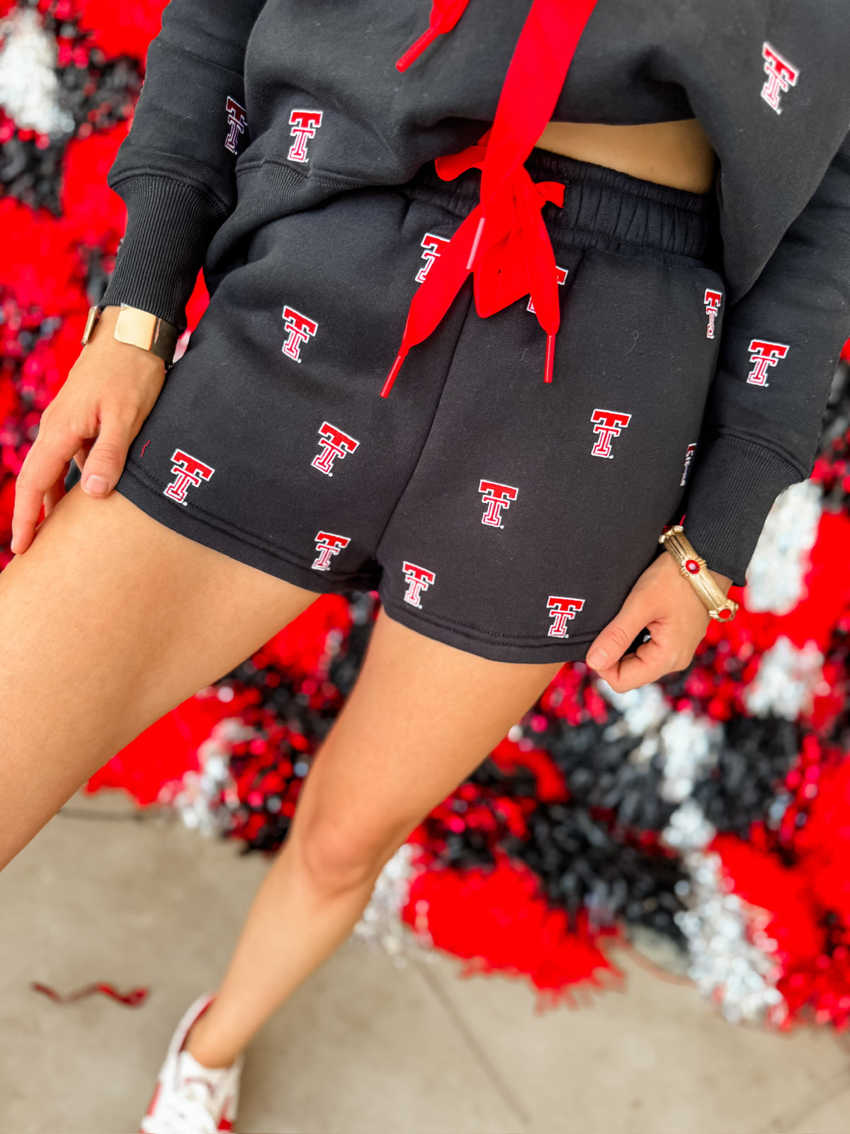 Texas Tech Embroidered Fleece Shorts