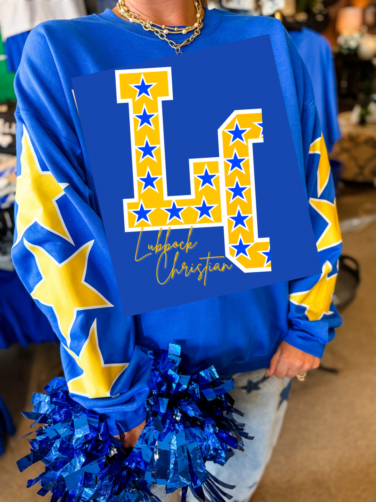 Lubbock Christian School Star Sweatshirt PRE-ORDER