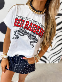 Texas Tech Gingham Bow T-Shirt