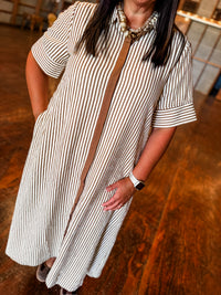 Freely Fall Short Sleeve Caramel Dress