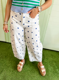 Navy Dot Pants