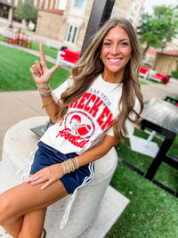 Off White Texas tech Gridiron Thrifted Tee