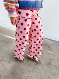 Rhonda Pink Dot Scallop Pants