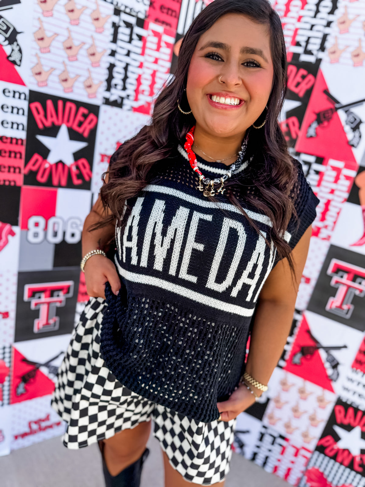 Gameday Crochet Sweater Top