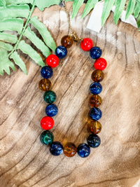 Color me cozy beaded necklace
