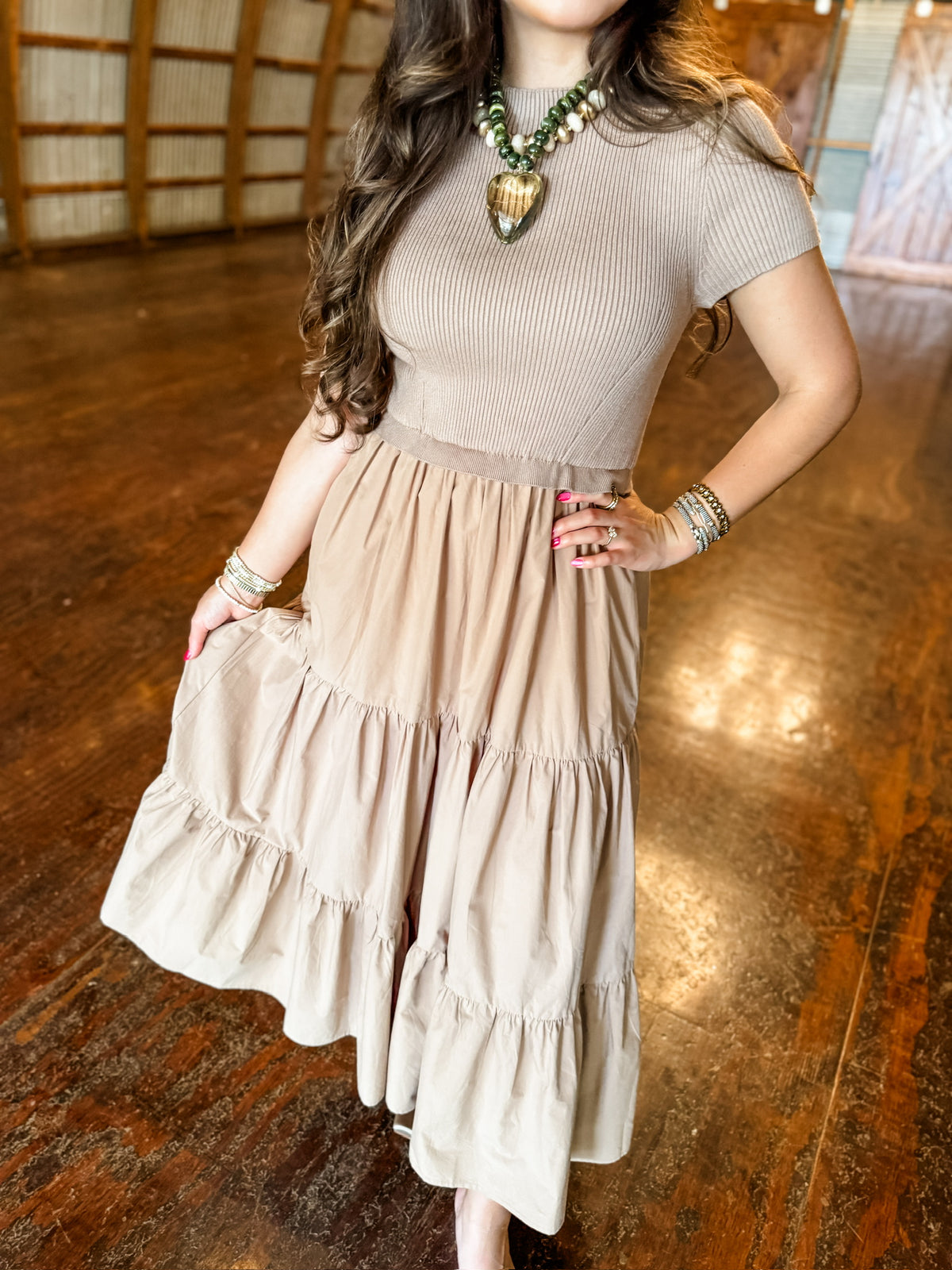 Timeless Taupe Dress
