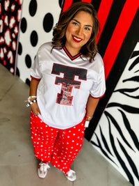 Women’s Sequin Design Football Jersey