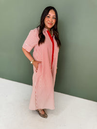 Freely Fall Brick Short Sleeve Dress