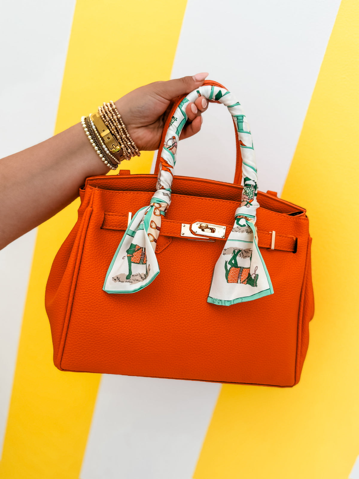 Leather Scarf Hand Bag
