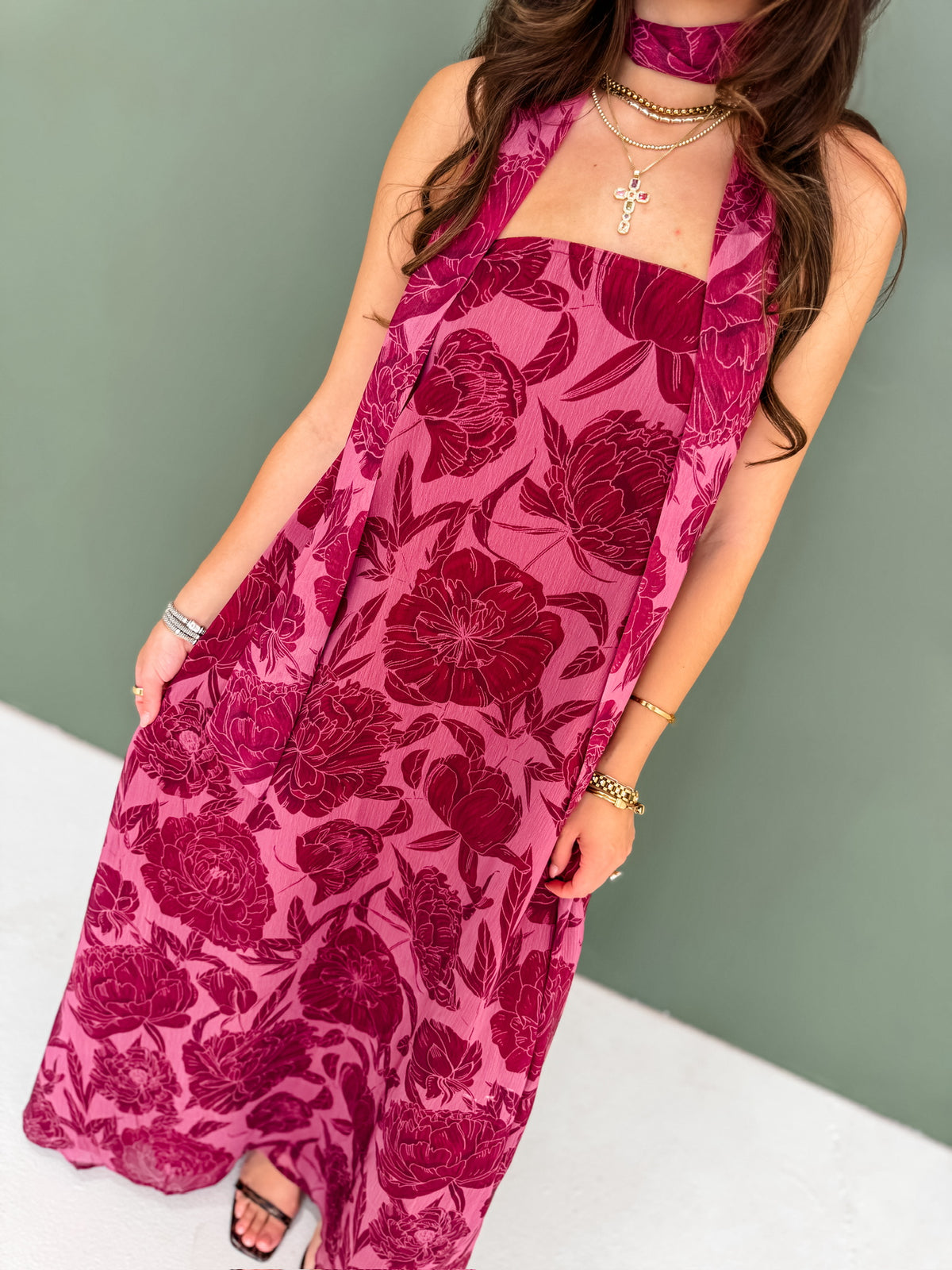 Day Dream Burgundy Floral Dress