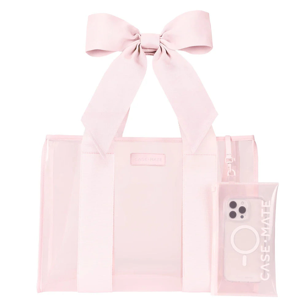 PINK Case-Mate Bow Jelly Tote