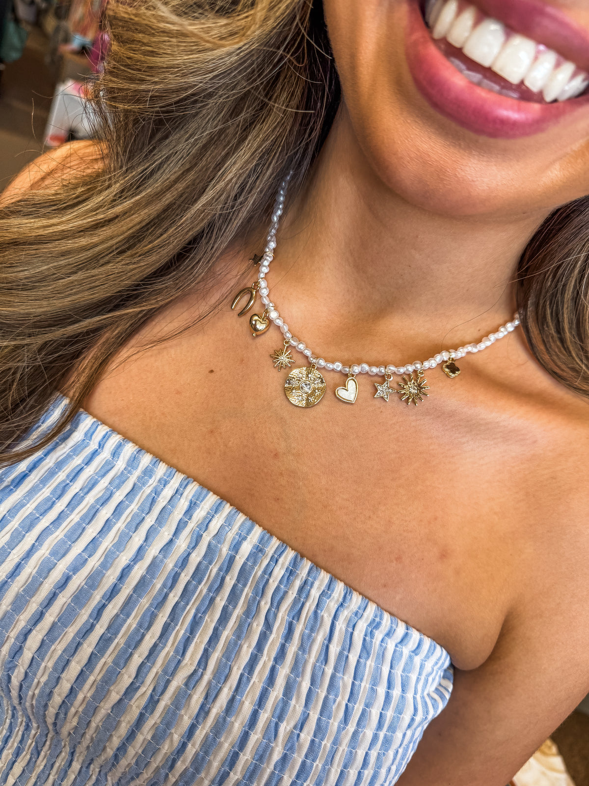 Pearl Charm Necklace