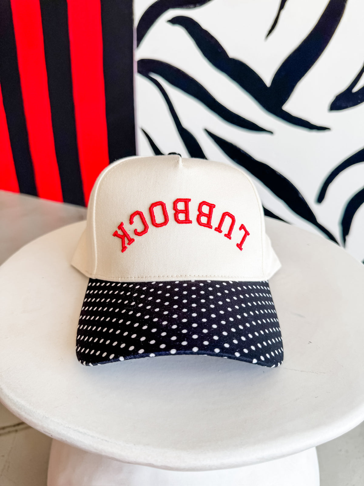 Lubbock upside down polka dot hat