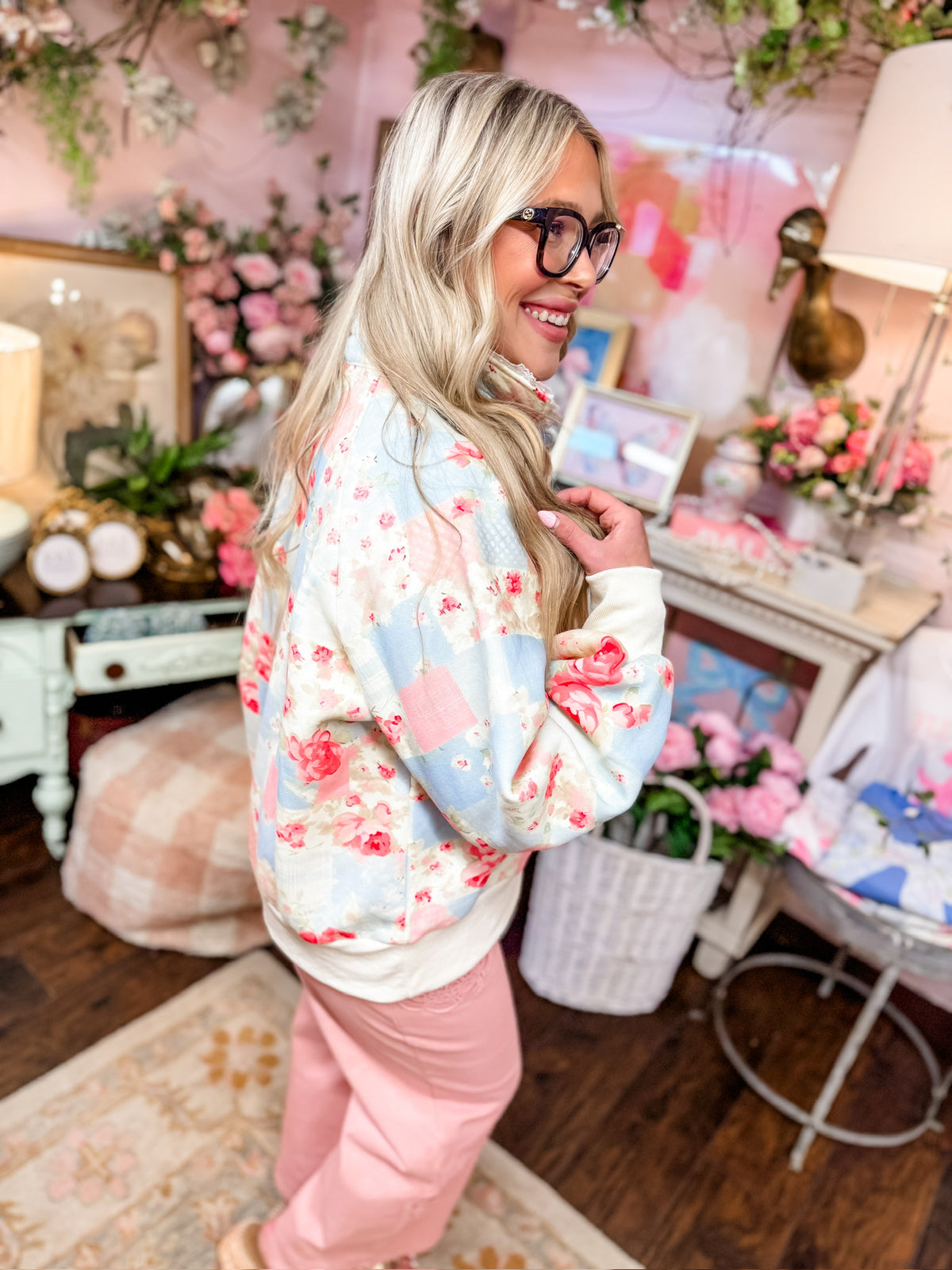 Patchwork Floral Sweatshirt BC