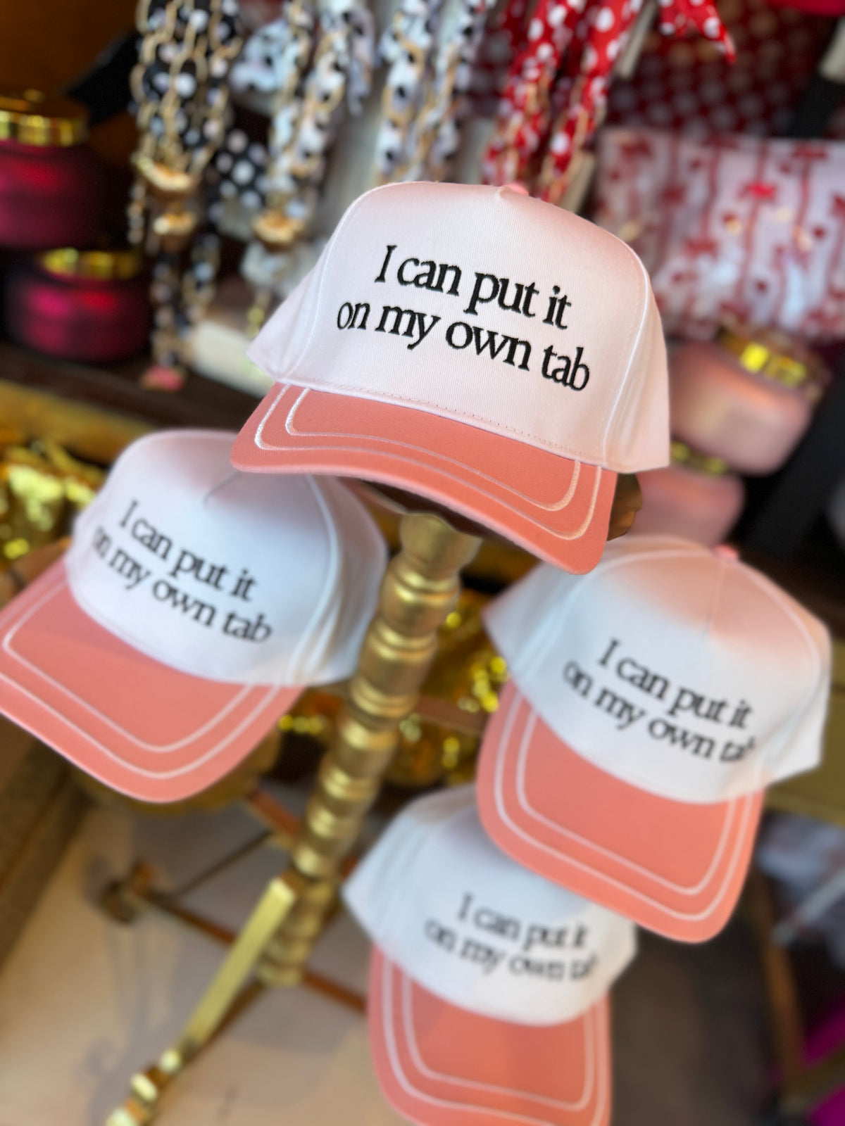 I can put it on my own tab Hat