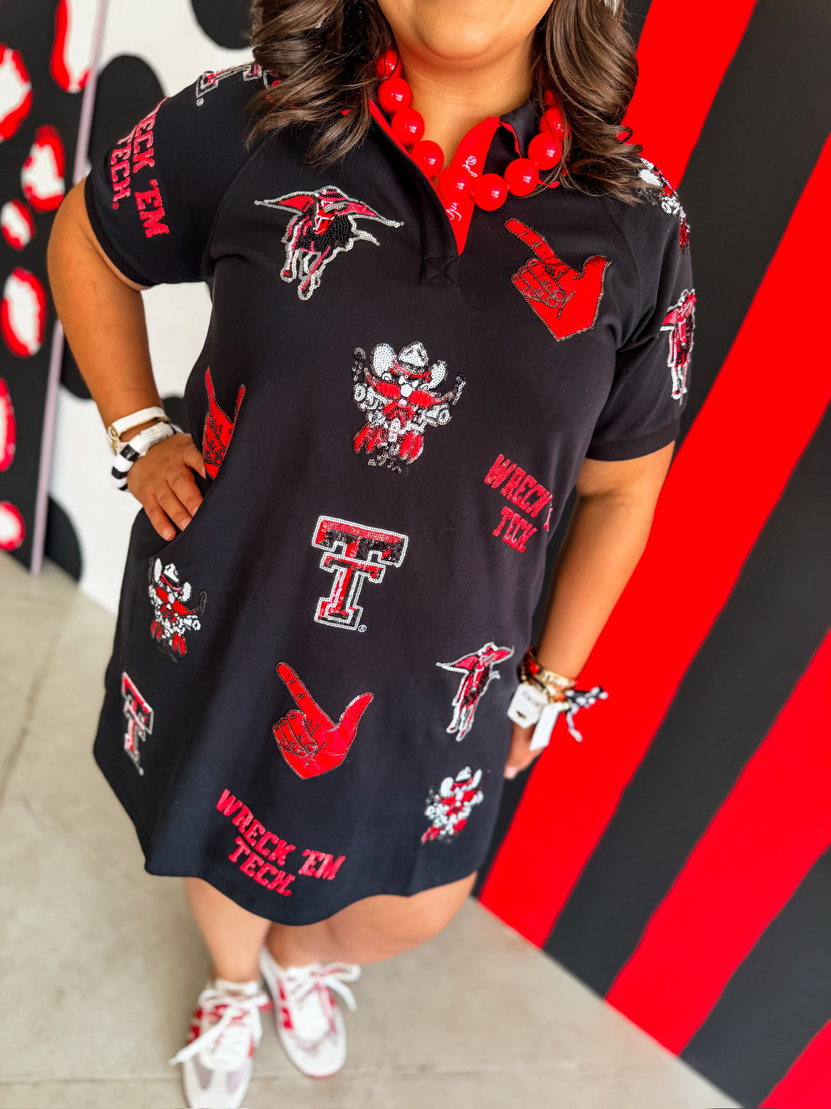 Texas Tech Logo Patch Dress