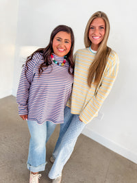 Meg Striped Knit Top
