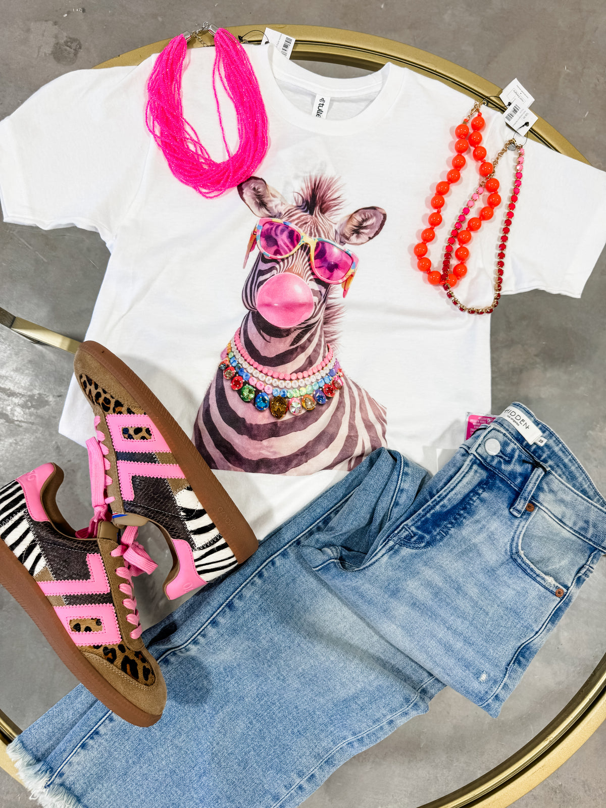 Jeweled Zebra Tee