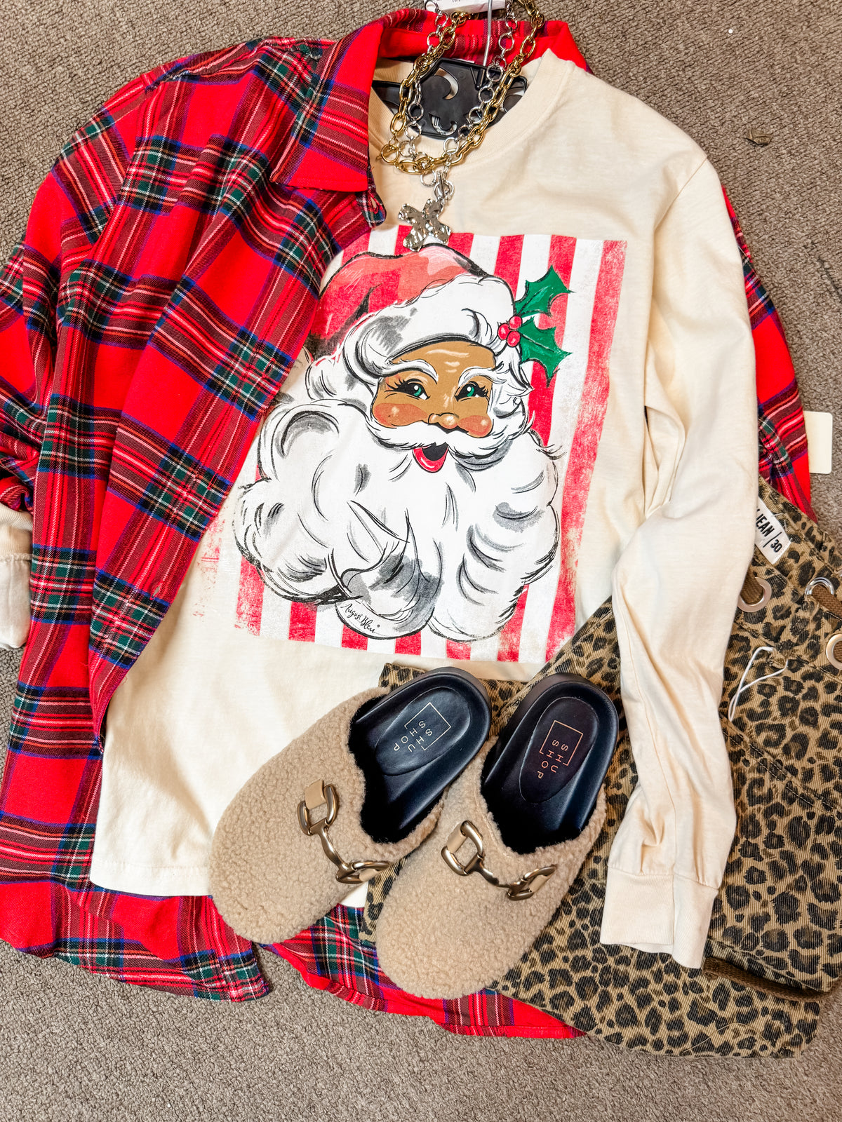 Jolly Santa Long Sleeve Tee