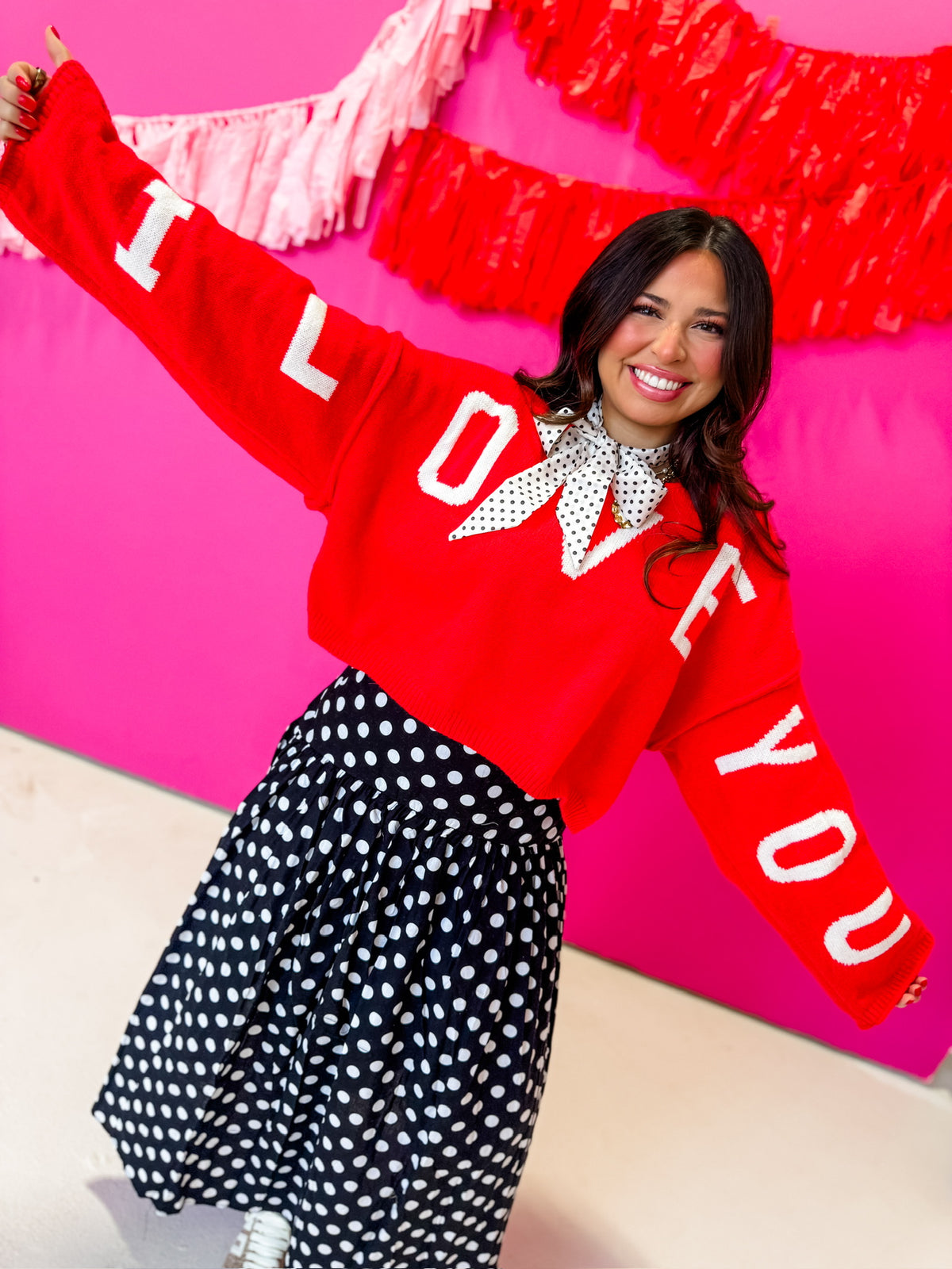 I Love You Letter Knit Sweater