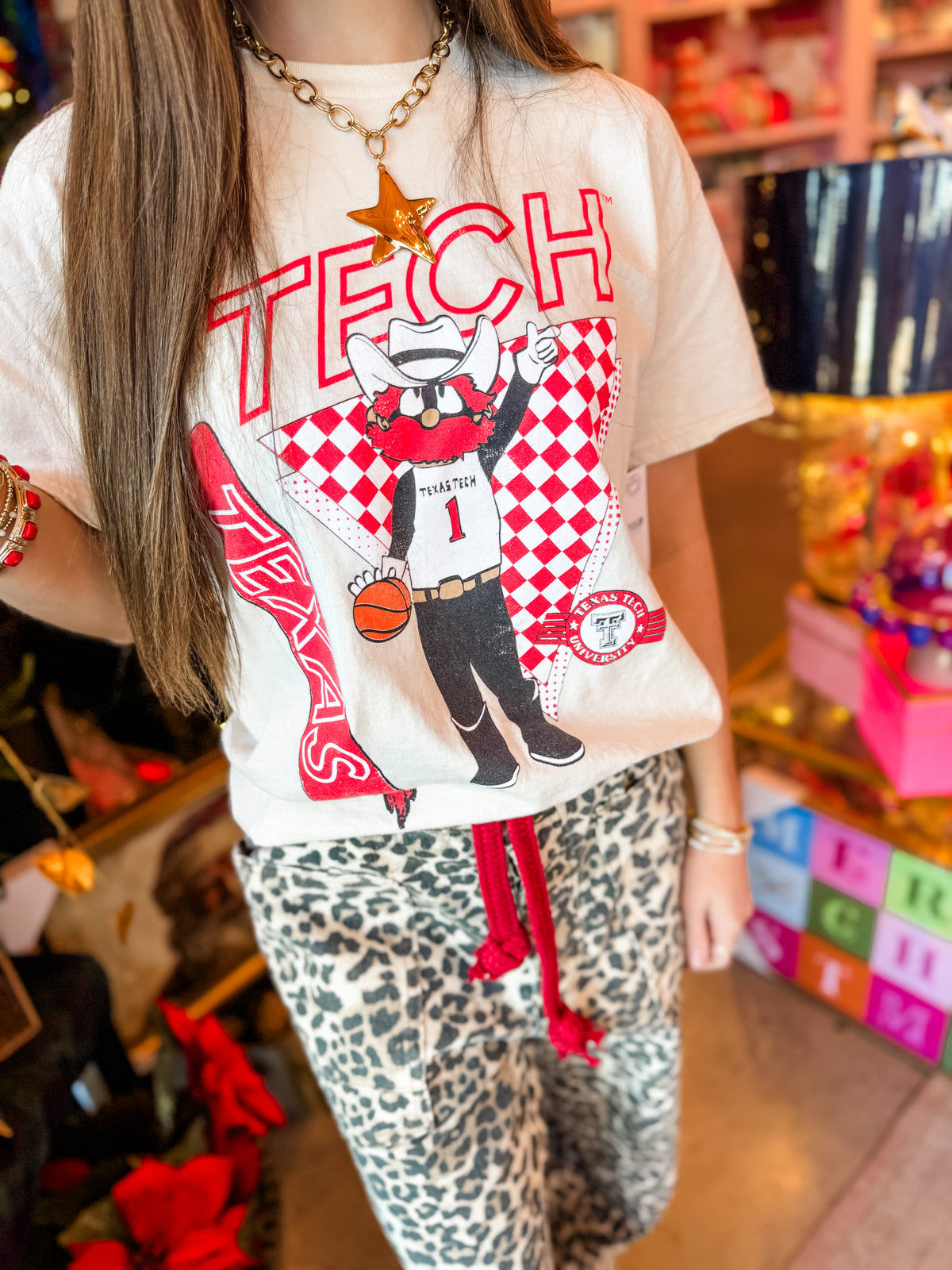Texas Tech Courtside Basketball tee
