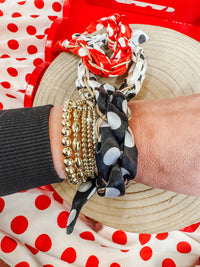 Polka Dot Scarf Bracelet