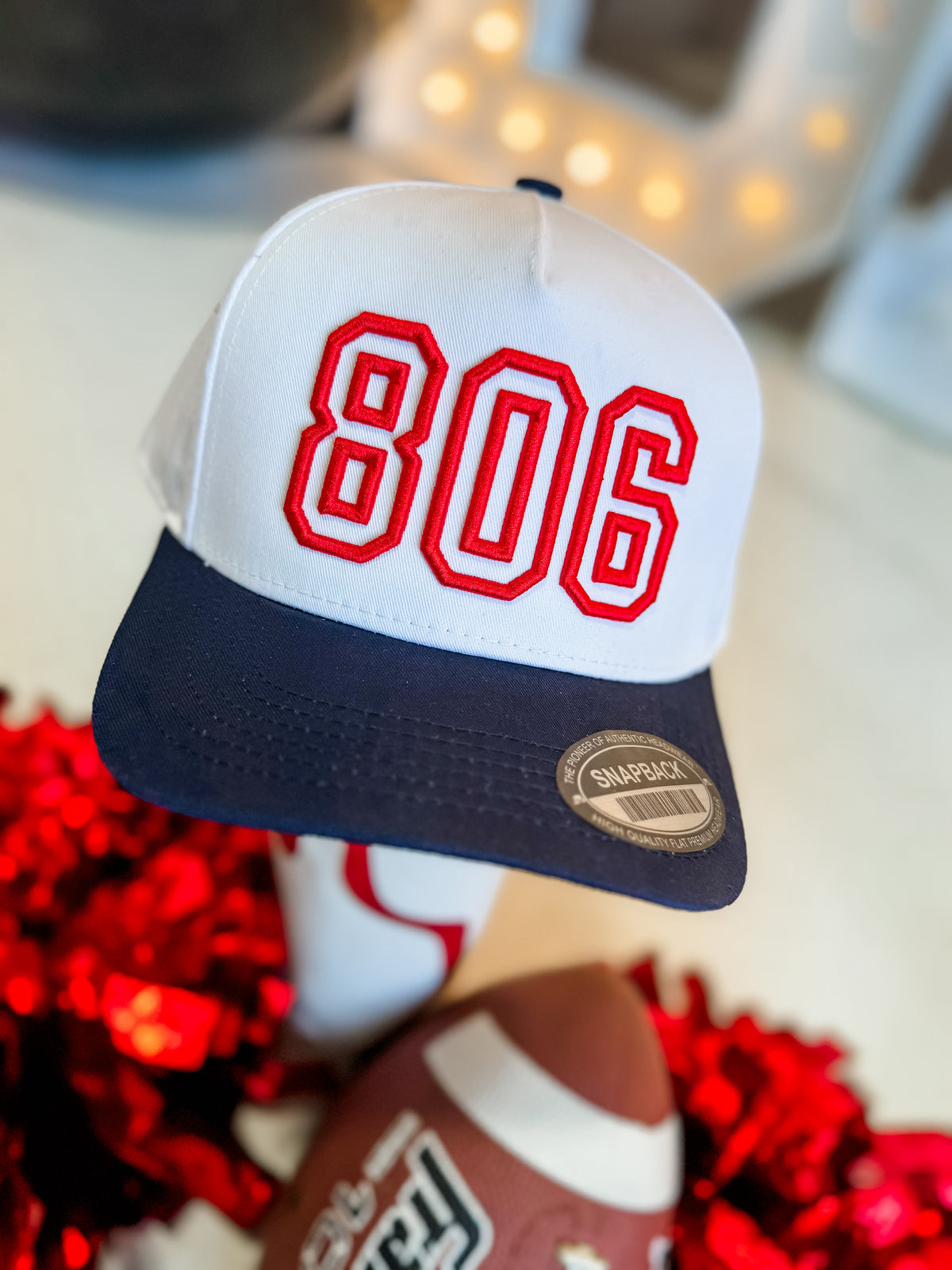 RED AND navy 806 HAT