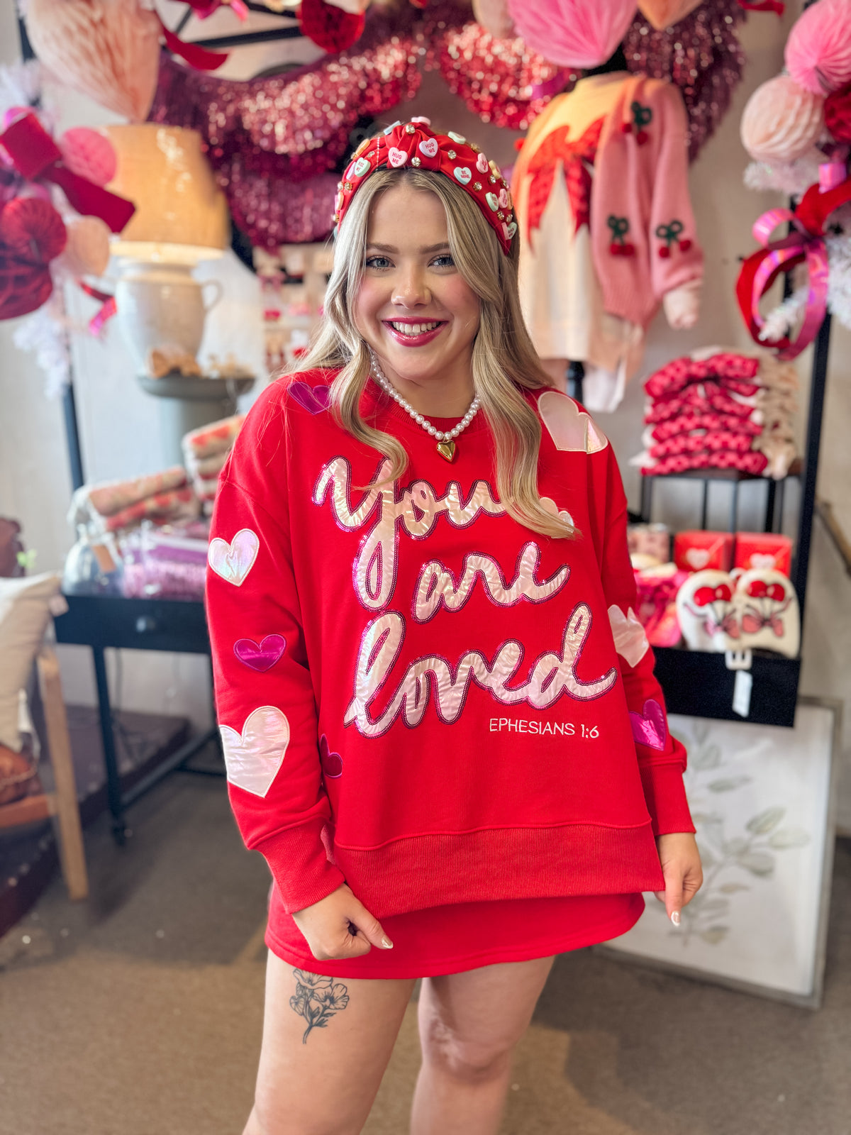 You Are Loved Red Sweatshirt