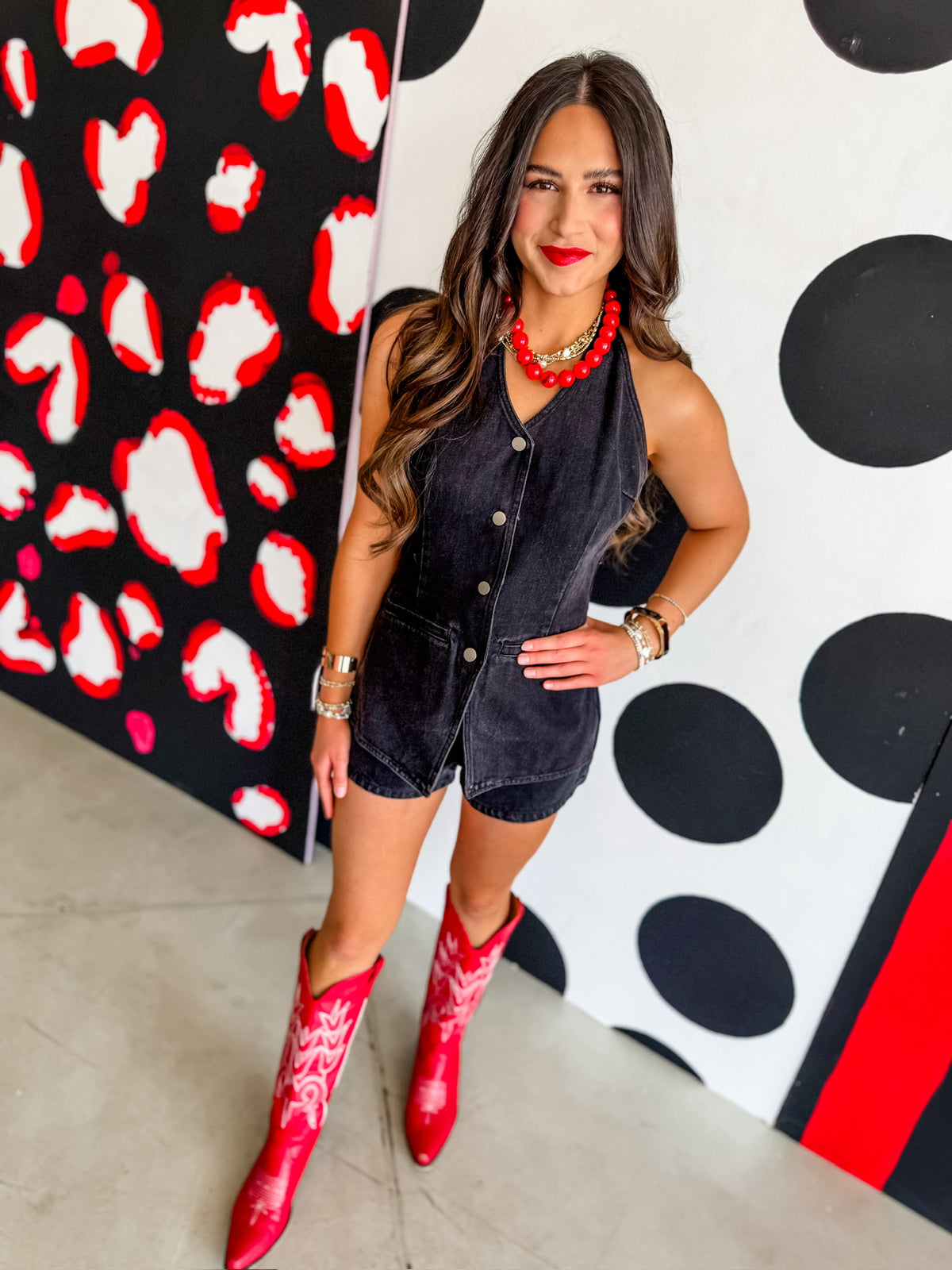 Rally Denim Romper