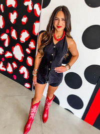 Rally Denim Romper