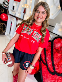 Red Texas Tech Camo Filled Gault Tee
