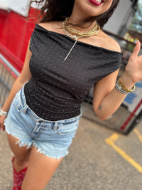 Black Out Rhinestone Top