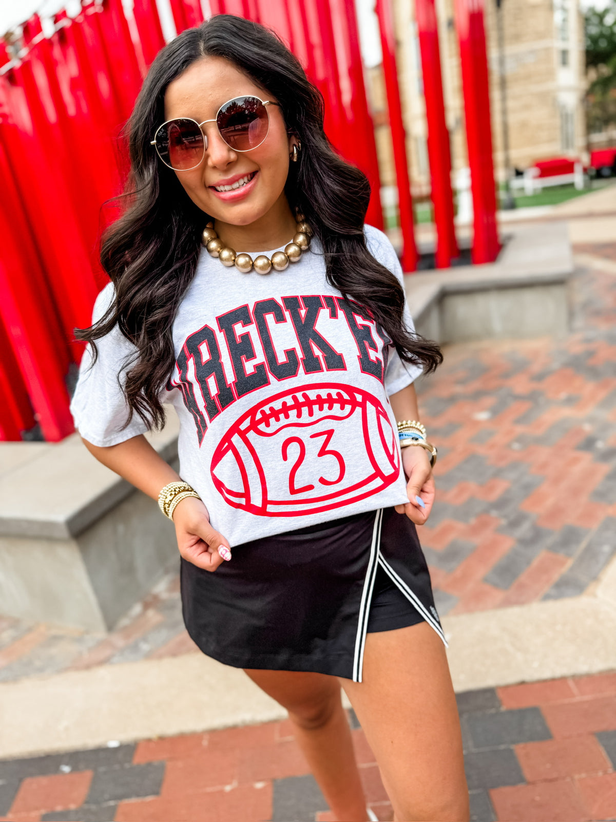 Ash Gray Texas Tech Campus Thrifted Tee